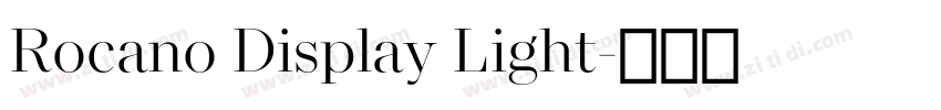 Rocano Display Light字体转换 Rocano Display Light字体转换